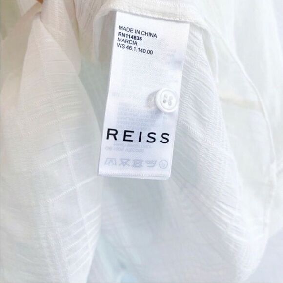 REISS NWT MARCIA LADDER INTEREST
BLOUSE in White/Cream Size 6 - Picture 11 of 11